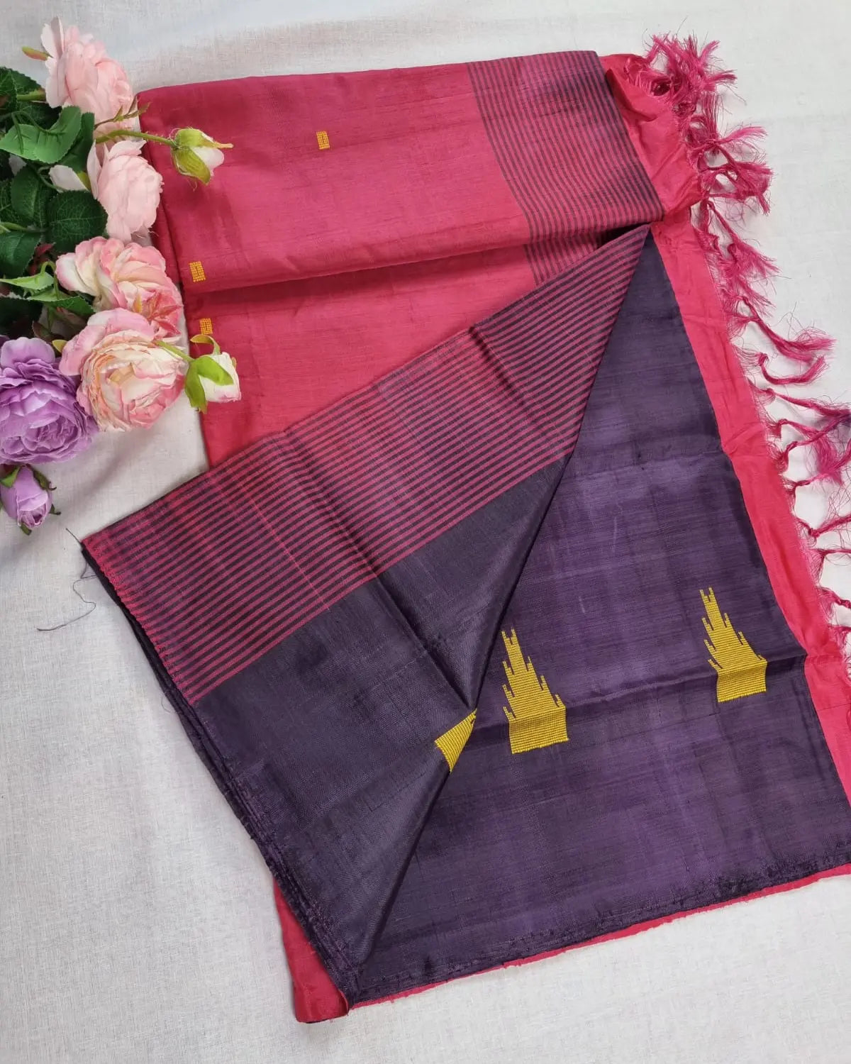 Handloom Banana Pith Saree(vaalai Pattu Saree), हैंडलूम रेशम साड़ी - Saas  Fashion Bazaar, Chennai | ID: 25102996033