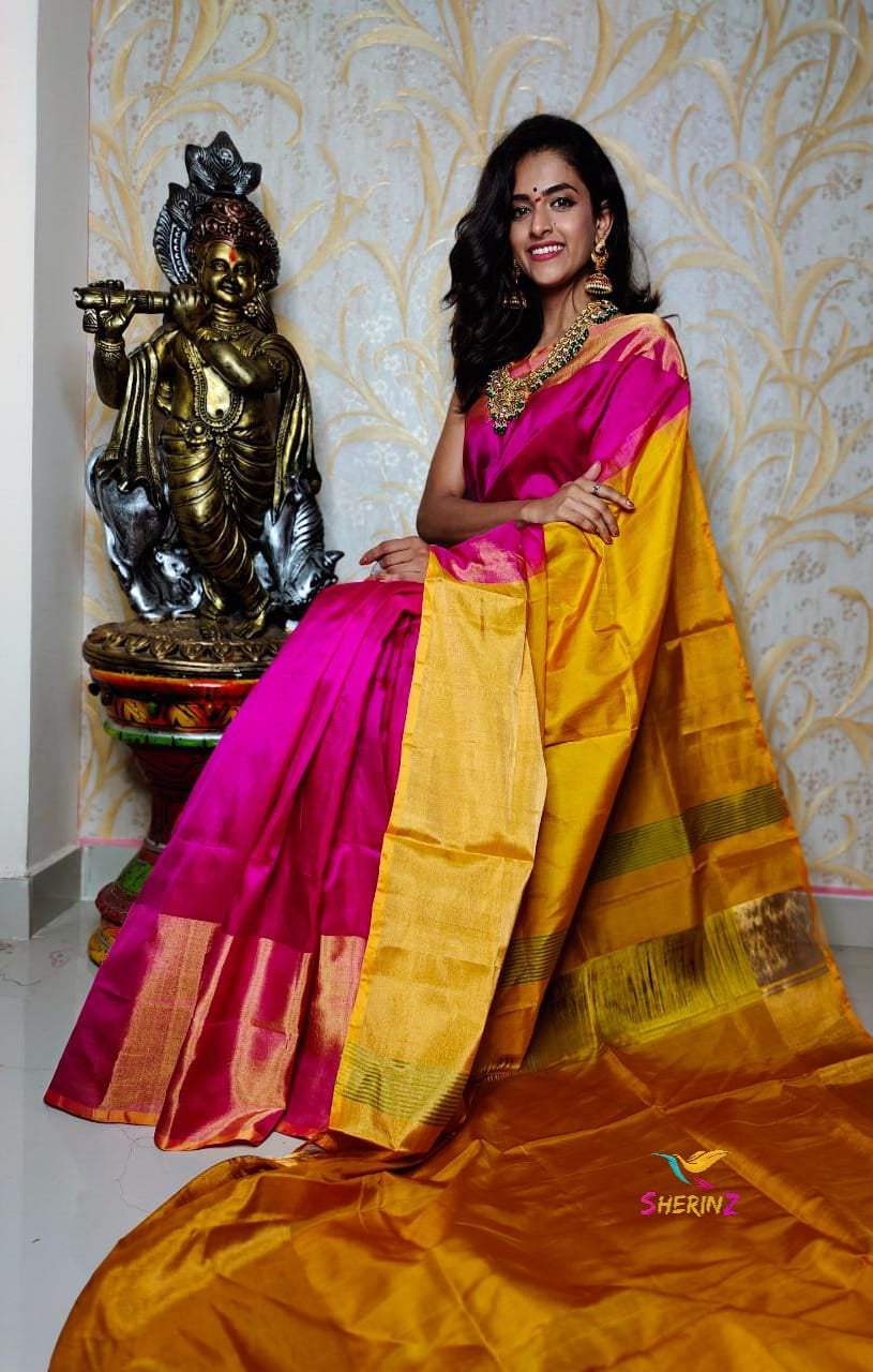 Banarasi Kora Organza Stripe Silk Saree Outstanding Look Gift for Her SALE  SALE Free Shipping - Etsy